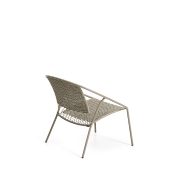 Fauteuil empilable Atrani en acier galvanisé et corde
