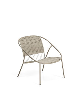 Fauteuil empilable Atrani en acier galvanisé et corde