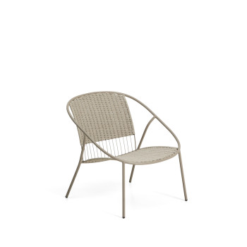 Fauteuil empilable Atrani en acier galvanisé et corde