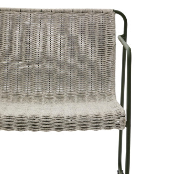 Fauteuil empilable Maurina en acier galvanisé