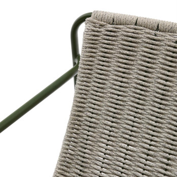 Fauteuil empilable Maurina en acier galvanisé