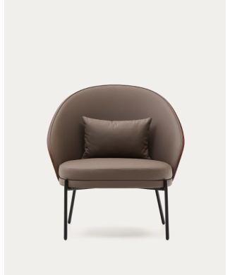 Fauteuil en cuir synthétique Eamy THE SHAPE