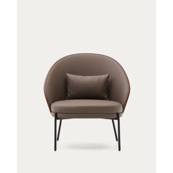 Fauteuil en cuir synthétique Eamy THE SHAPE