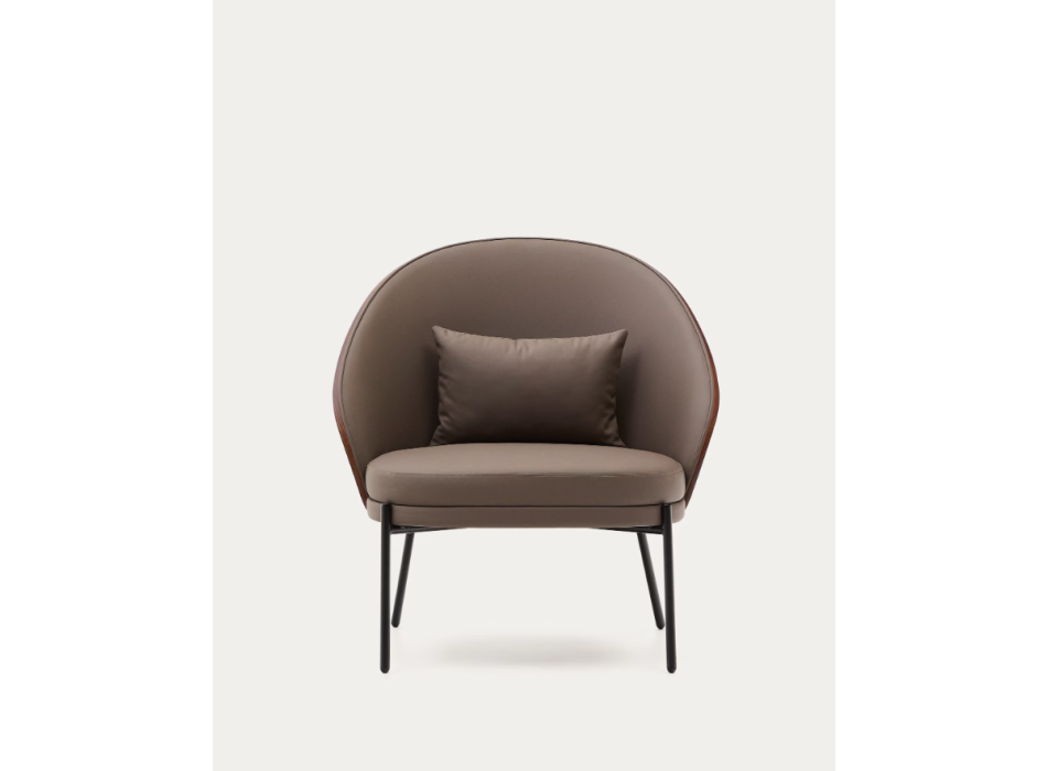 Fauteuil en cuir synthétique Eamy THE SHAPE
