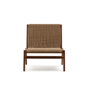 Fauteuil Itani en bois d'acacia massif et rotin synthétique 100% FSC