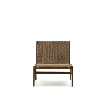 Fauteuil Itani en bois d'acacia massif et rotin synthétique 100% FSC