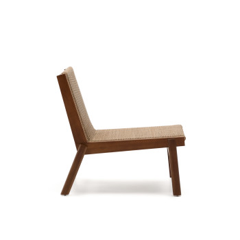 Fauteuil Itani en bois d'acacia massif et rotin synthétique 100% FSC