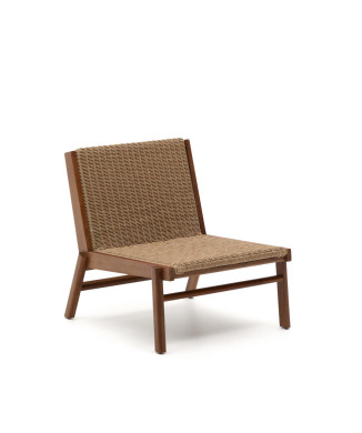 Fauteuil Itani en bois d'acacia massif et rotin synthétique 100% FSC