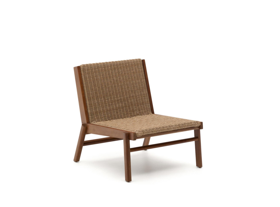 Fauteuil Itani en bois d'acacia massif et rotin synthétique 100% FSC
