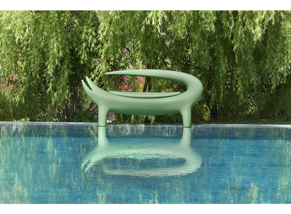 Chaise longue coulissante laquée Big Kroko