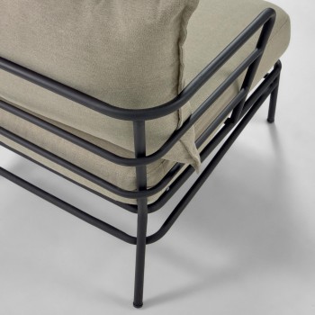 Fauteuil Mareluz en acier noir