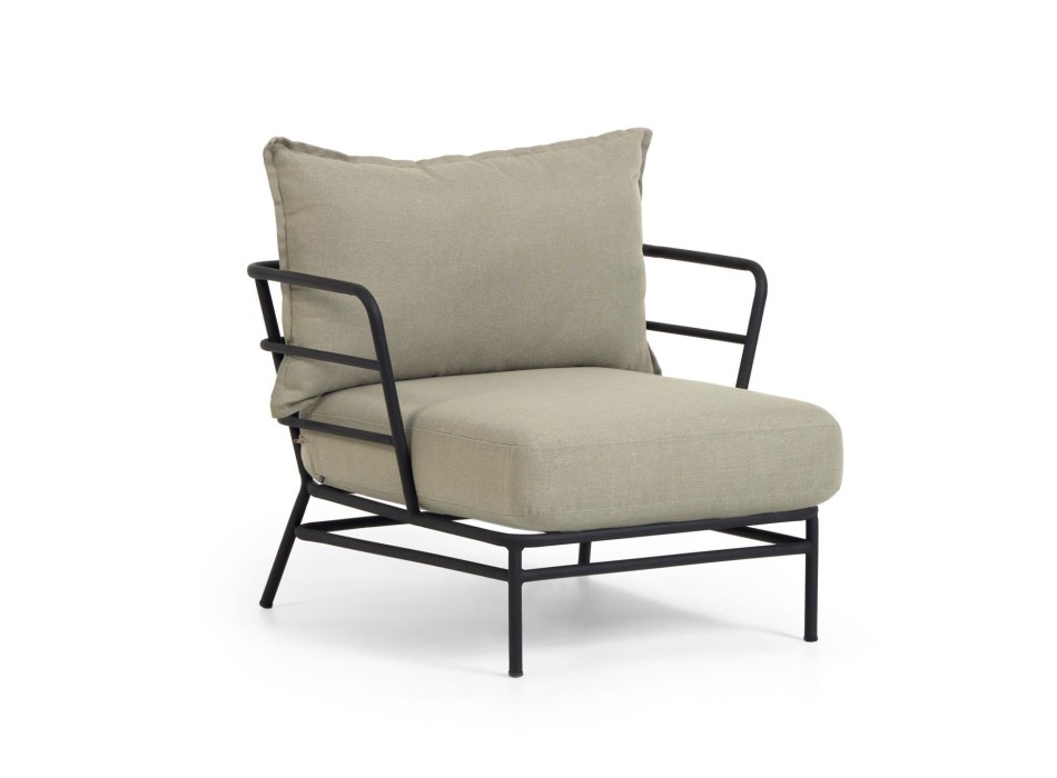 Fauteuil Mareluz en acier noir