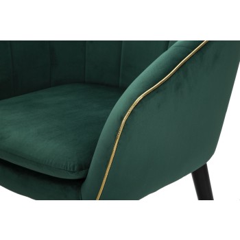 FAUTEUIL PARIS VERT/DORÉ