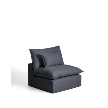 Fauteuil Anarela avec housse amovible en lin et viscose