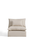 Fauteuil Anarela avec housse amovible en lin et viscose