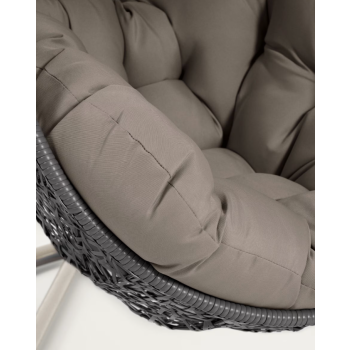 Fauteuil suspendu Florina en gris foncé