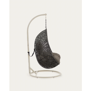Fauteuil suspendu Florina en gris foncé