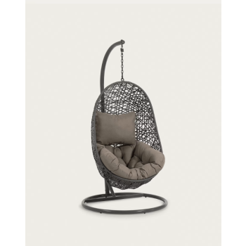 Fauteuil suspendu Florina en gris foncé