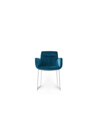 Fauteuil traîneau en tissu NEST - NITESCO