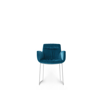Fauteuil traîneau en tissu NEST - NITESCO