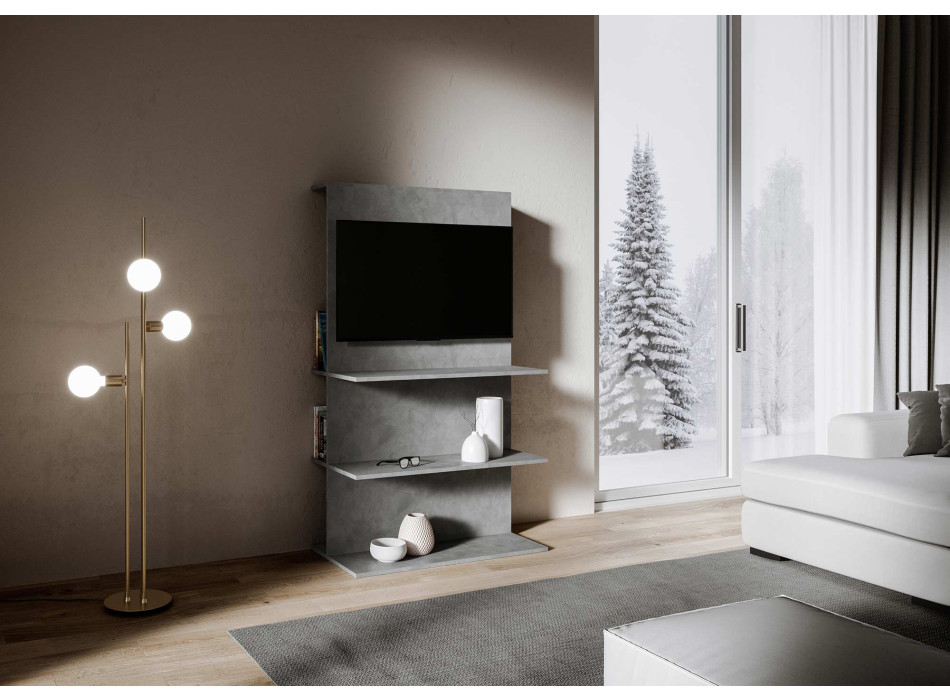 Meuble TV Loki - Meuble TV Loki B en anthracite spatulé