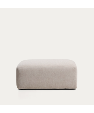 Pouf Blok en chenille beige 90x104 cm FSC Mix Credit