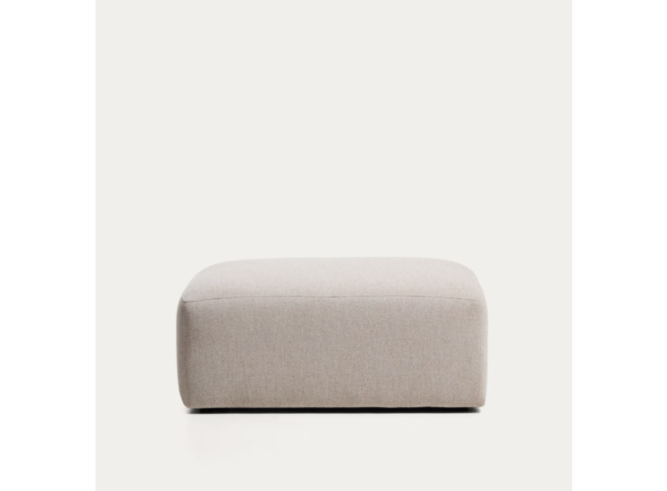 Pouf Blok en chenille beige 90x104 cm FSC Mix Credit
