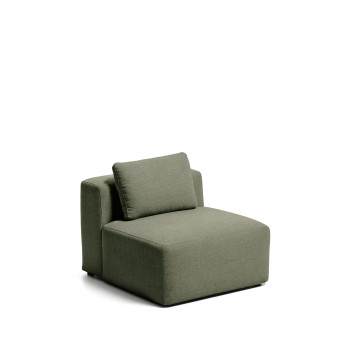 Pouf Blok en chenille marron 90 cm Crédit FSC Mix