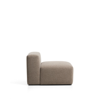 Pouf Blok en chenille marron 90 cm Crédit FSC Mix