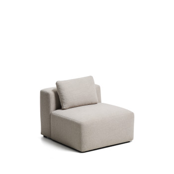 Pouf Blok en chenille marron 90 cm Crédit FSC Mix
