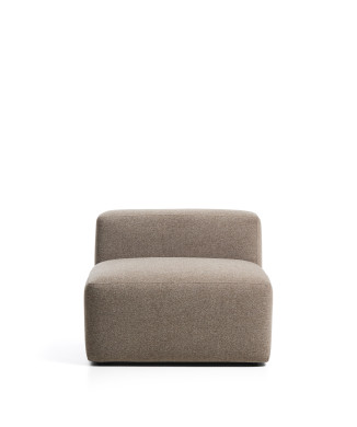 Pouf Blok en chenille marron 90 cm Crédit FSC Mix