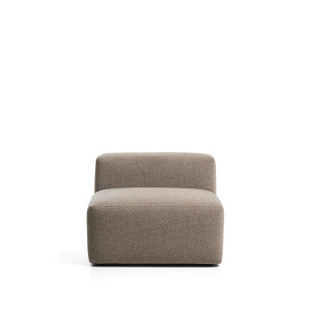 Pouf Blok en chenille marron 90 cm Crédit FSC Mix
