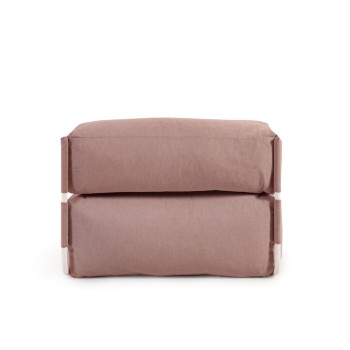 Pouf de canapé carré modulable 100 % extérieur
