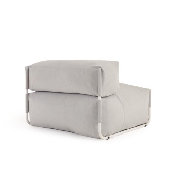Pouf de canapé carré modulable 100 % extérieur