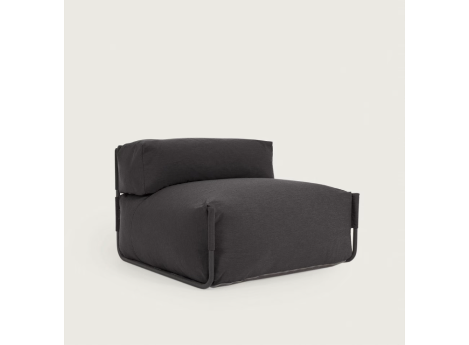 Pouf de canapé carré modulable 100 % extérieur