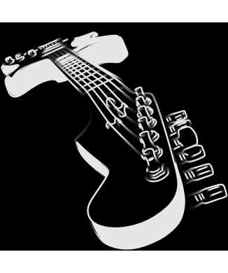 Photo GUITARE NOIR ET BLANC G1482 PINTDECOR