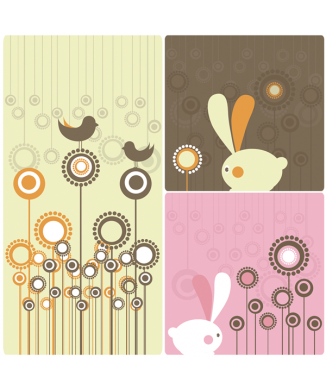 Cadre DEUX LAPINS G1608 PINTDECOR