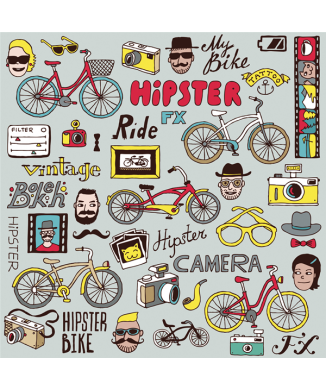 Cadre HIPSTER BIKE G1638 PINTDECOR
