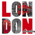 Cadre LONDRES EN LETTRES G2200 PINTDECOR
