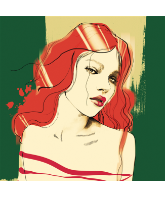 Cadre ROUGE FEMME G1008 PINTDECOR