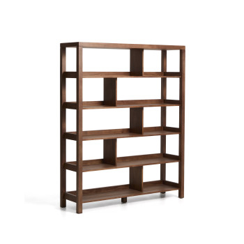 Étagère Norani en bois massif et placage d'acacia 150 x 185 cm