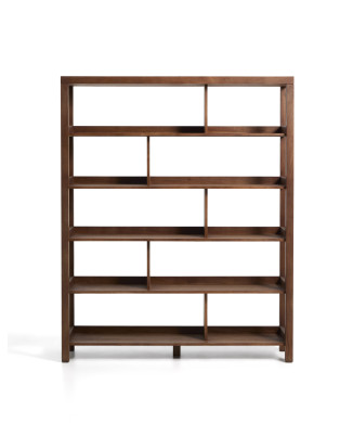 Étagère Norani en bois massif et placage d'acacia 150 x 185 cm