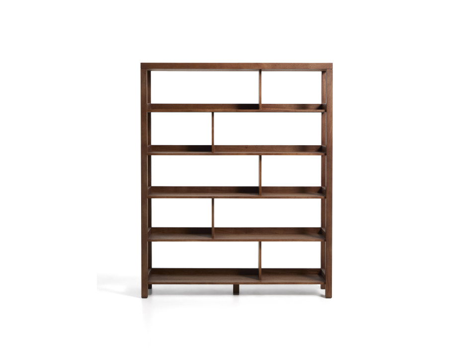 Étagère Norani en bois massif et placage d'acacia 150 x 185 cm