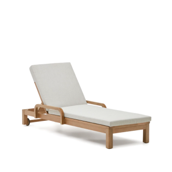 Chaise longue Sonsaura en bois massif d'eucalyptus FSC 100%