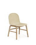 Chaise Alipa en bois d'acacia massif et corde écrue certifiée FSC 100%