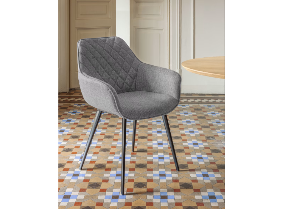 Chaise Amira grise OUTLET