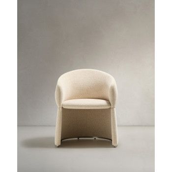 Fauteuil Bosca en chenille beige