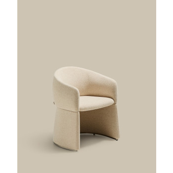 Fauteuil Bosca en chenille beige