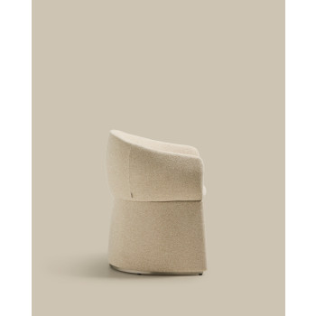 Fauteuil Bosca en chenille beige