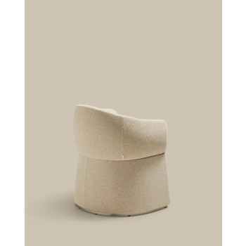 Fauteuil Bosca en chenille beige
